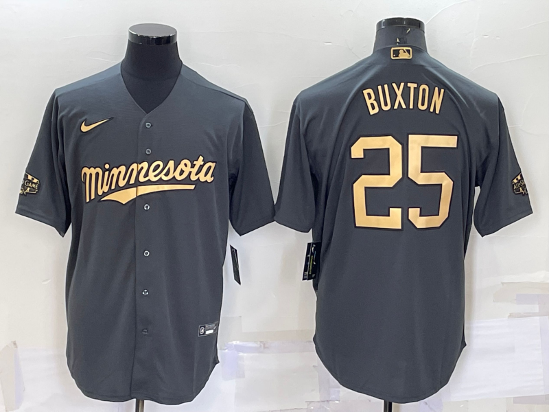 Men's Minnesota Twins Byron Buxton #25 Gray Jersey